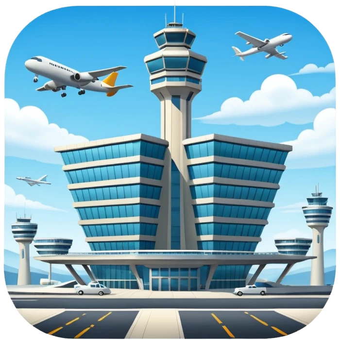 building of big airport png emoji