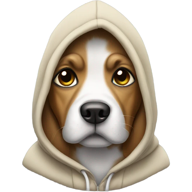 Dog wearing a hoodie emoji