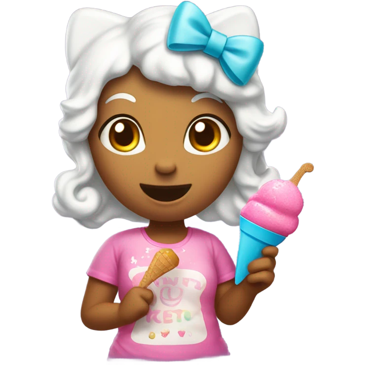Hello kitty ice cream emoji