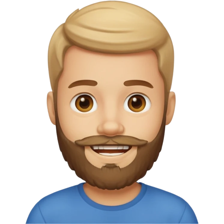 پسر ریش دار خندان با مزه emoji