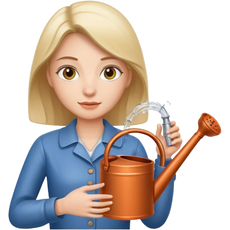 woman with watering pot emoji