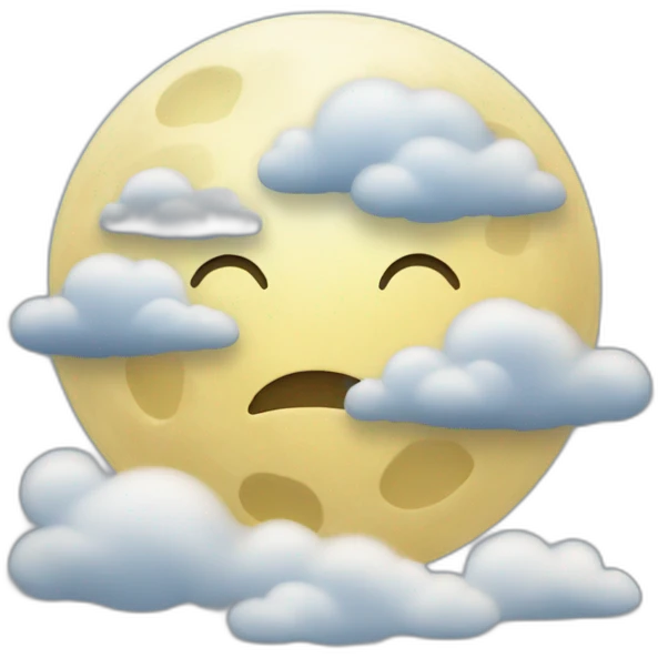 Moon in cloud emoji