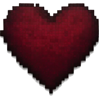 Dark red pixel heart emoji