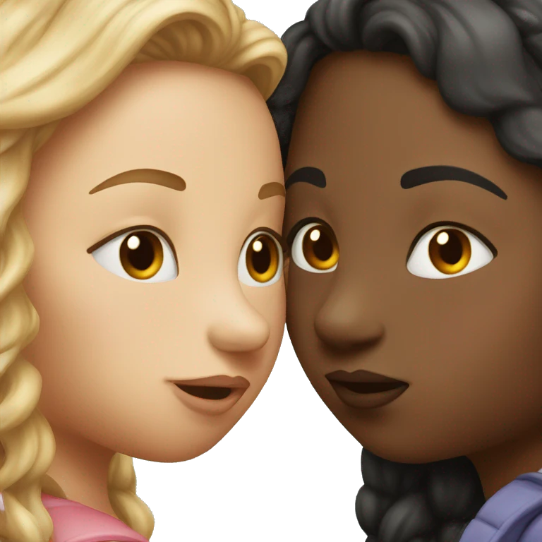two girls kissing emoji