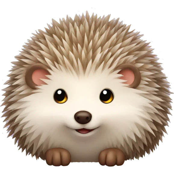 fluffy hedgehog emoji