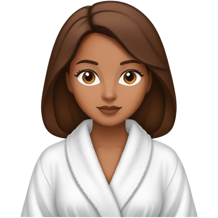 Classy brownskin woman in robe emoji