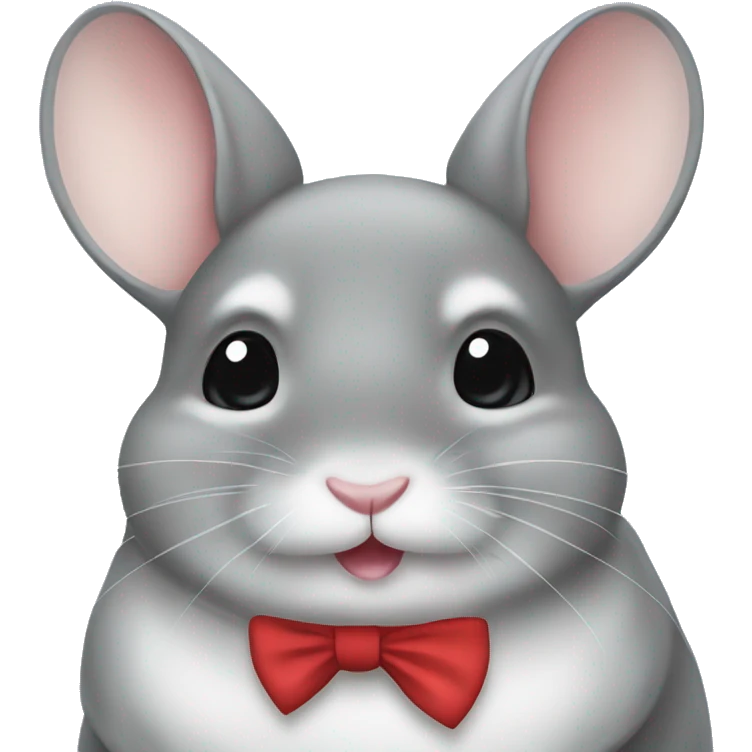 Chinchilla with bow  emoji