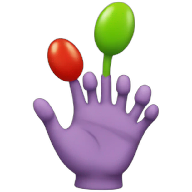 Clown hand emoji