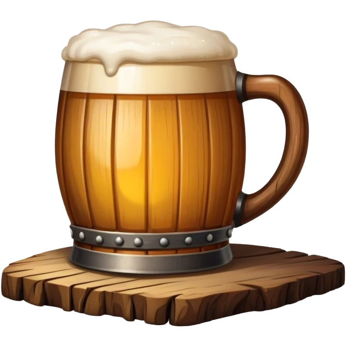 medieval tavern beer wood cup emoji