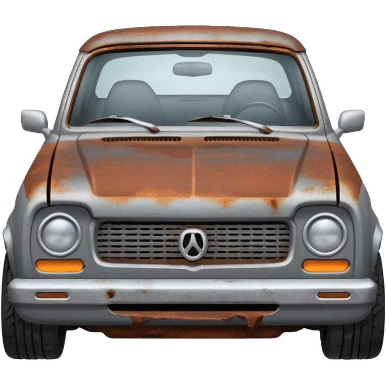 carro dañado con capo asia arriba que se vea el motor emoji