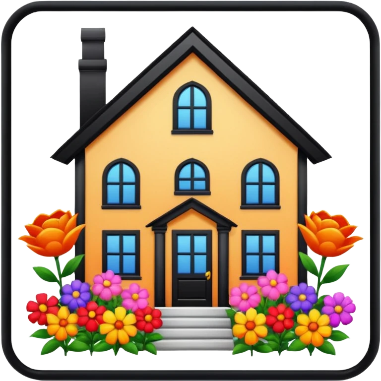house of flowers emoji