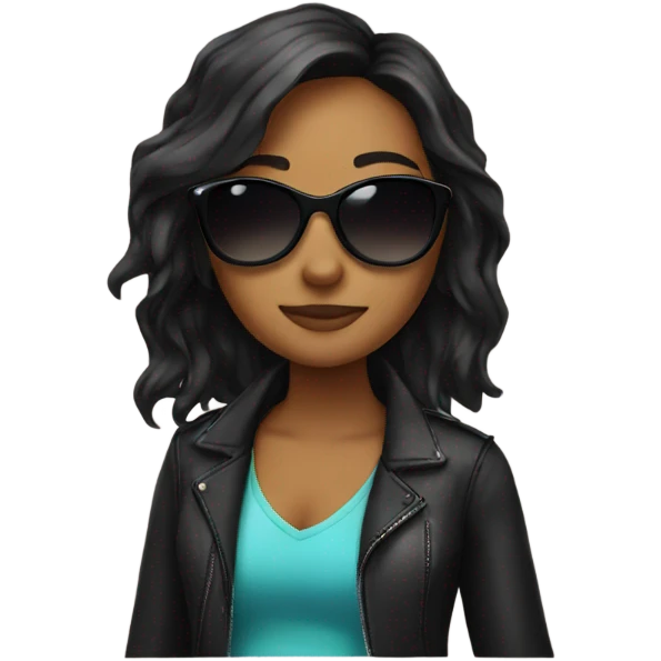 Girl wear sunglasses  emoji