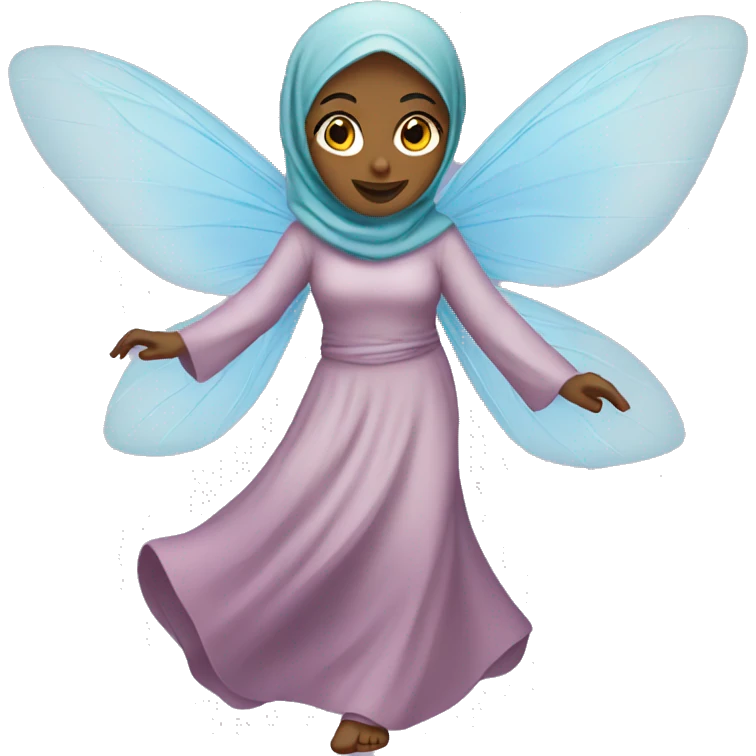 flying hijabi fairy emoji