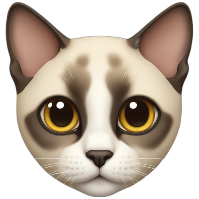 English short hair cat with Siamese cat color pattern emoji