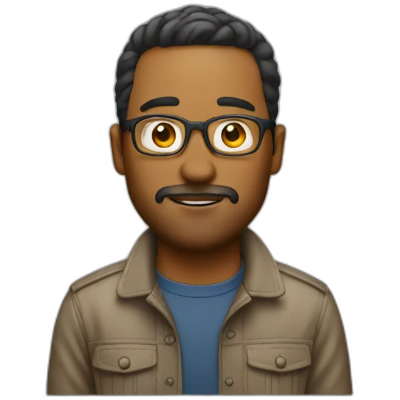 Man designer with Mac emoji