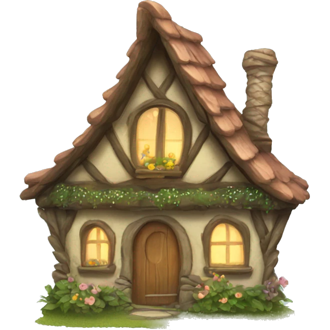  A fairy cottage house emoji
