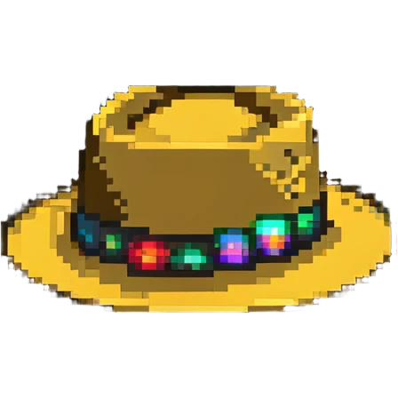 A gold fedora emoji emoji