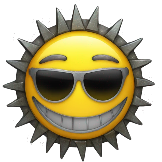 solar punk smiley face emoji