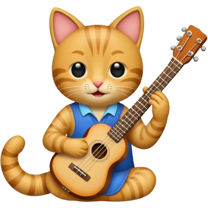 Chat playing the ukulele emoji