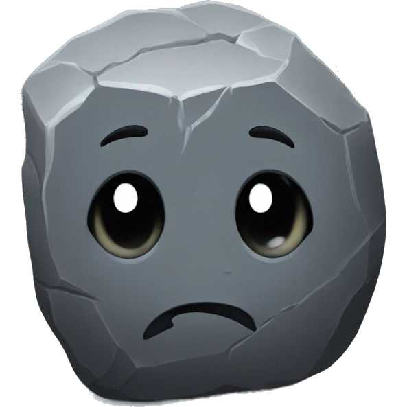 cute sad rock emoji