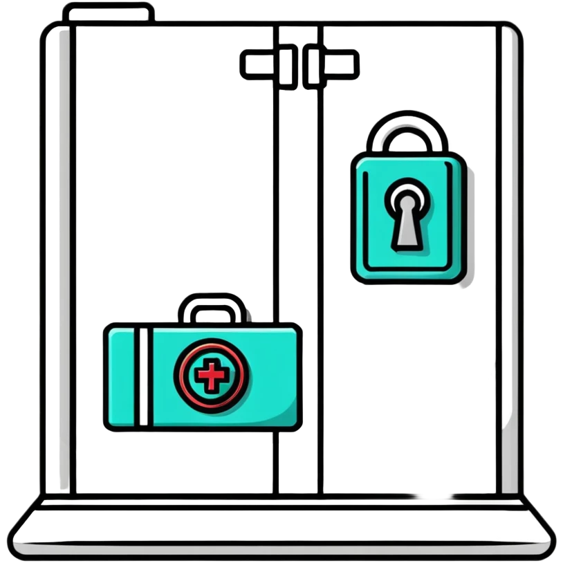 Hospital network security icon emoji