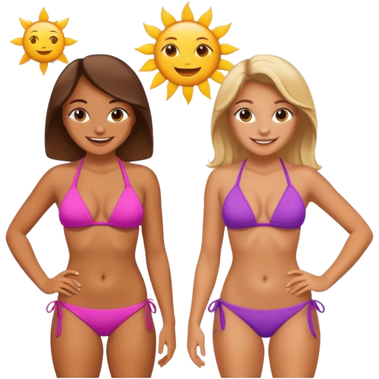 Girls with a 👙 
 emoji