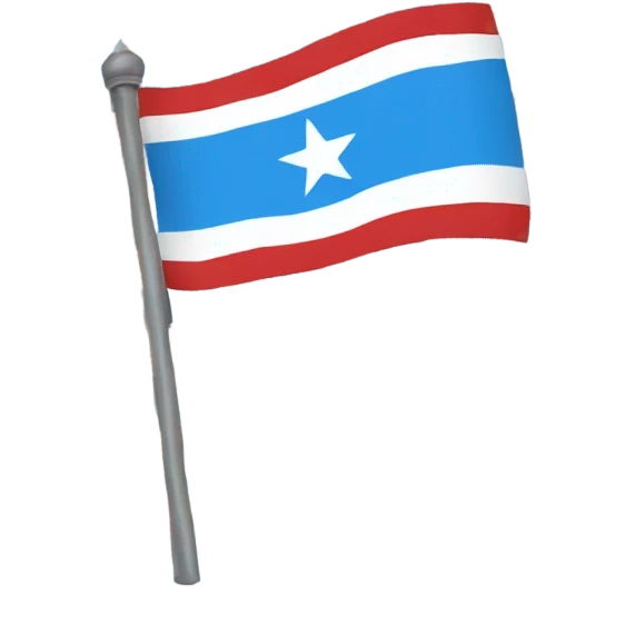 Puerto rico light blue flag emoji