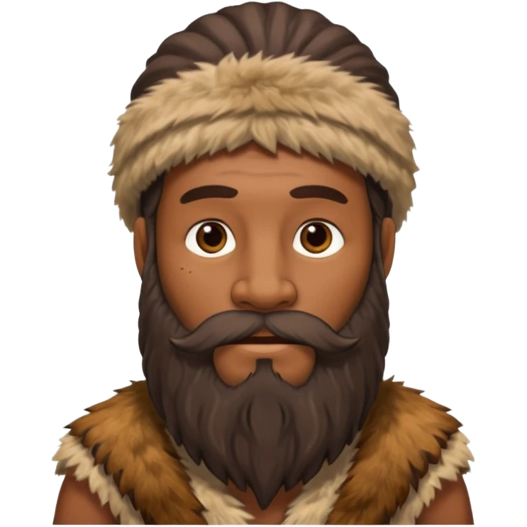 stone age man with beard emoji