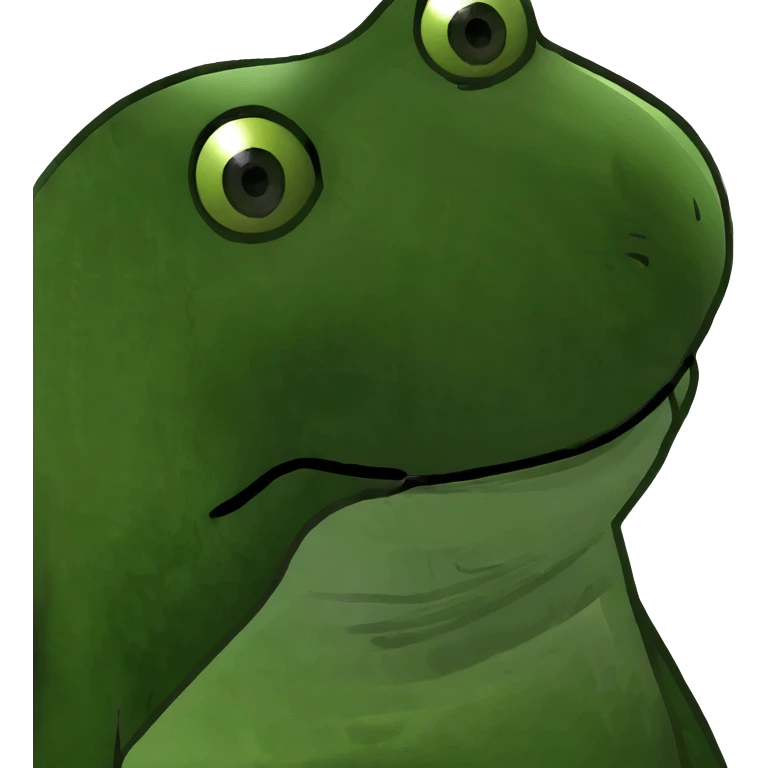 bufo frog blending into an aurora borealis emoji