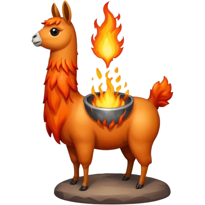 Un cucharón con una llama de fuego por debajo emoji
