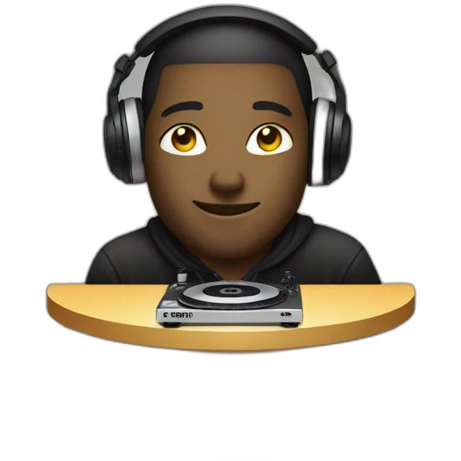 dj on a table emoji