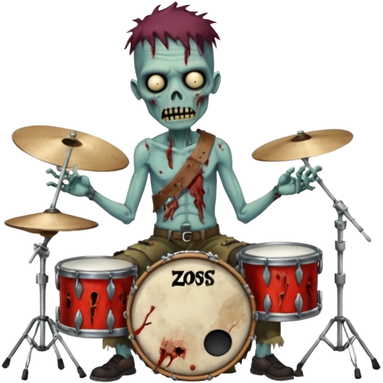 drummer zombie emoji
