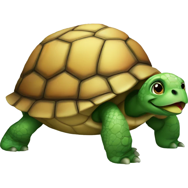 Turtle with an apple on its back emoji