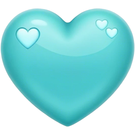 Aqua color heart emoji