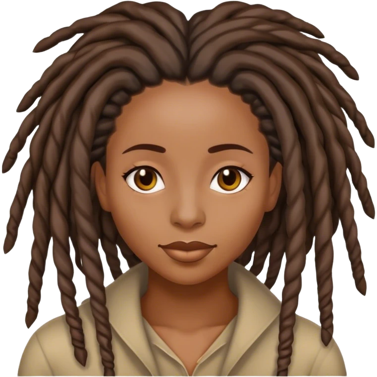 Black woman with locs no emoji