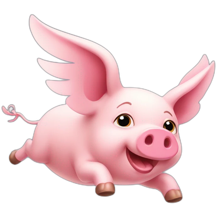 Flying pig emoji
