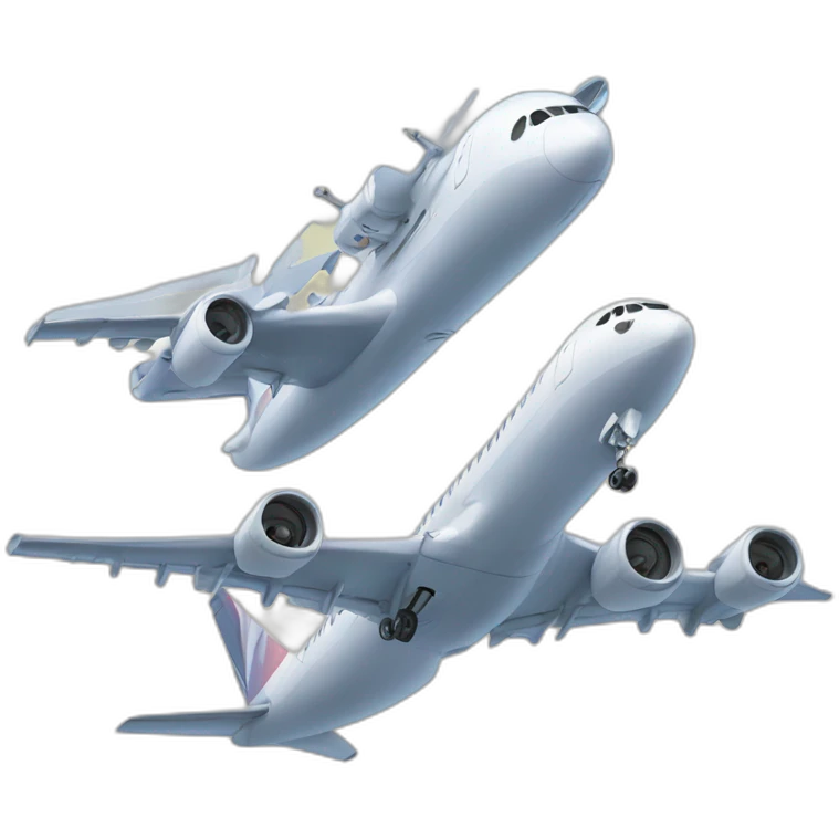 Avion et deux tours emoji