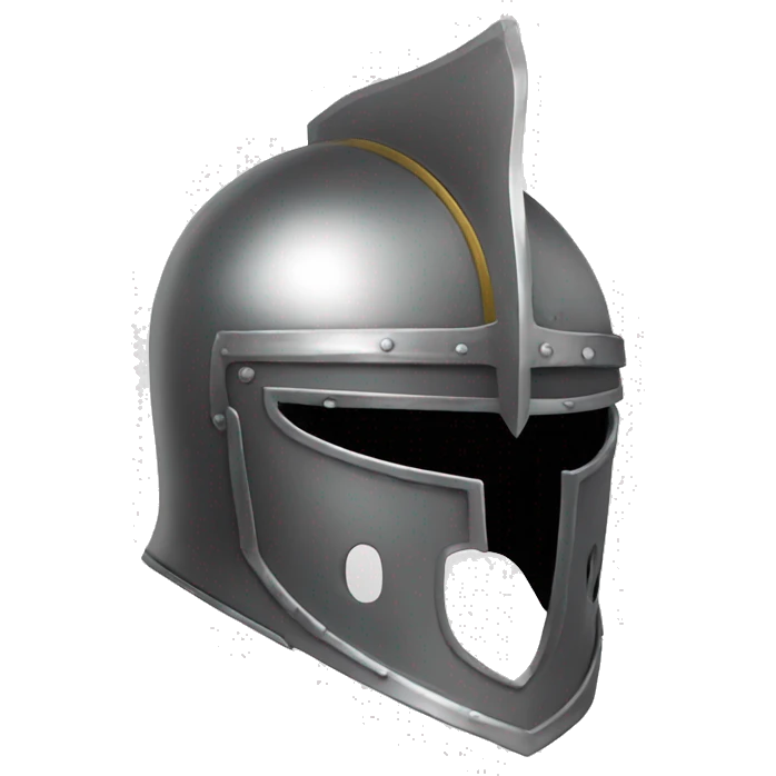 knight metal helmet with visor emoji