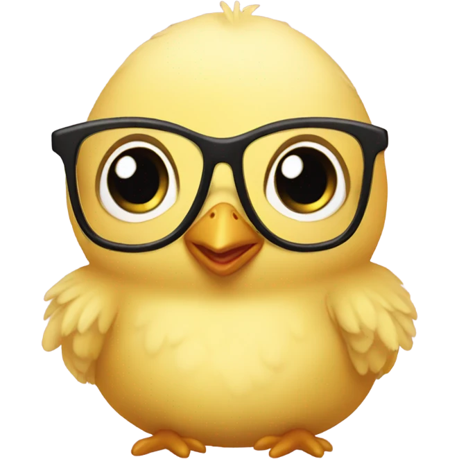 baby chick with specs hispanic though emoji