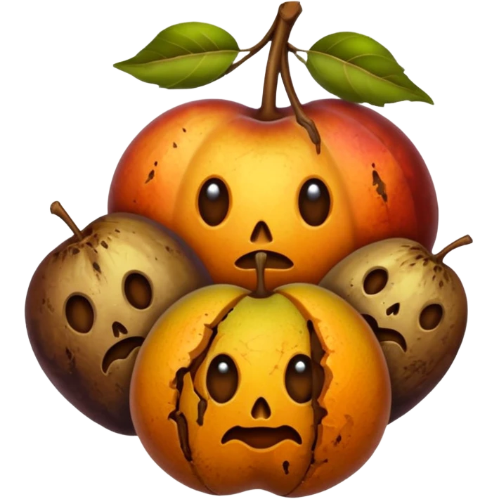 small pile of rotten fruits emoji
