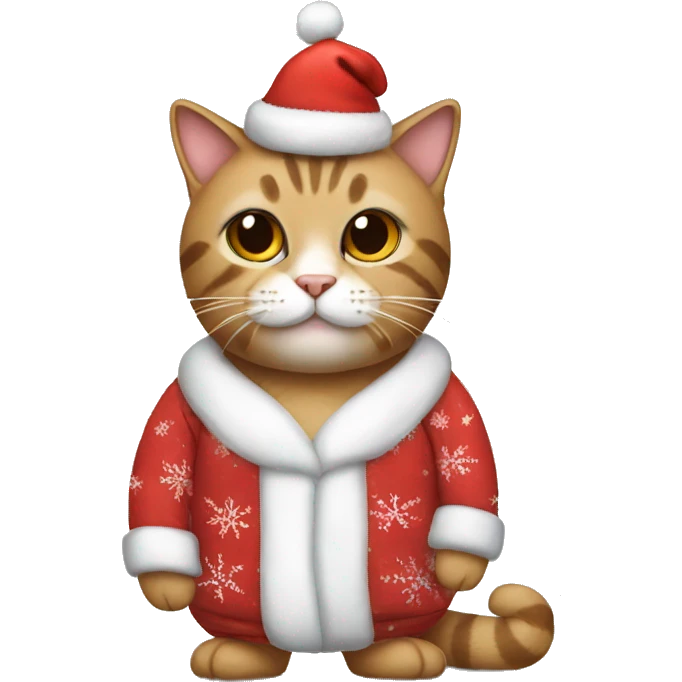 Cat in christmas pajamas emoji