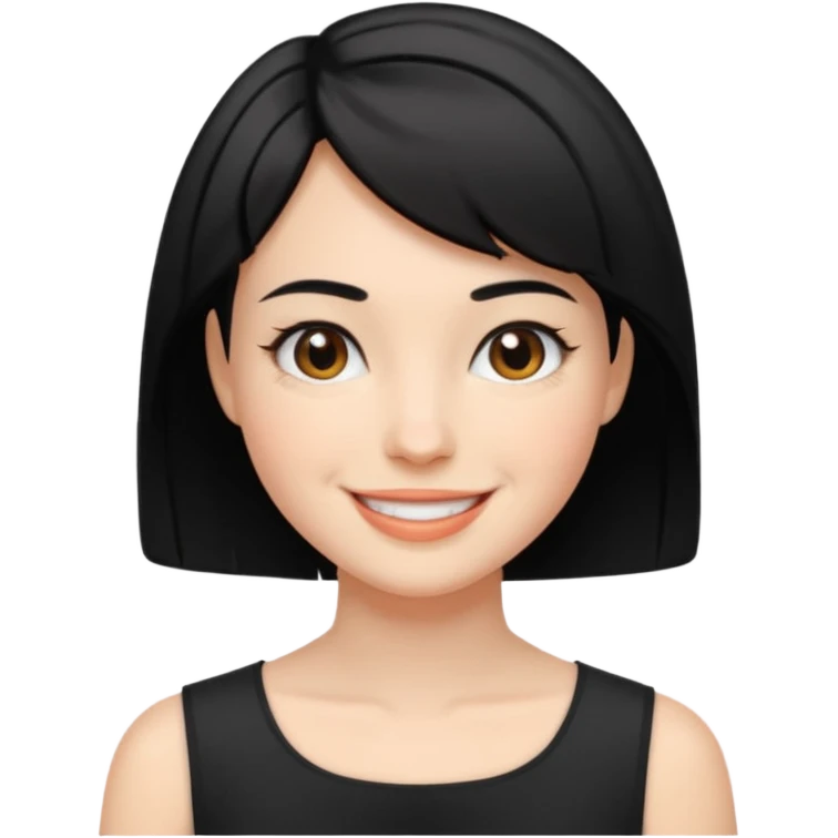 erin black short hair shoulder length emoji