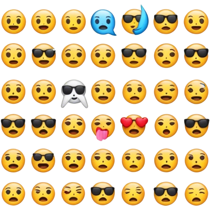 set of emojis that are not on the keyboard emoji