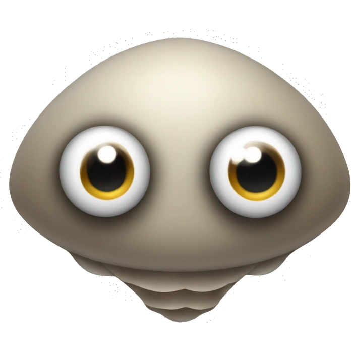 inverted Shell with big googly eyes emoji