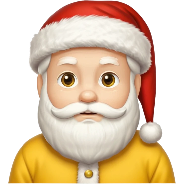 create a yellow santa image with santa hat emoji