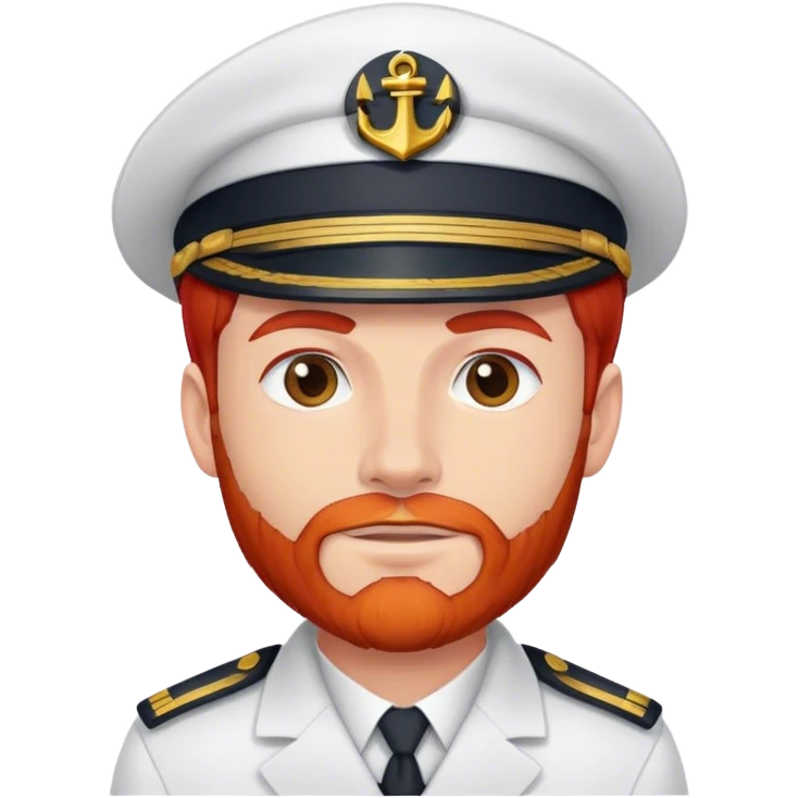 a male boat captain with red hair  emoji