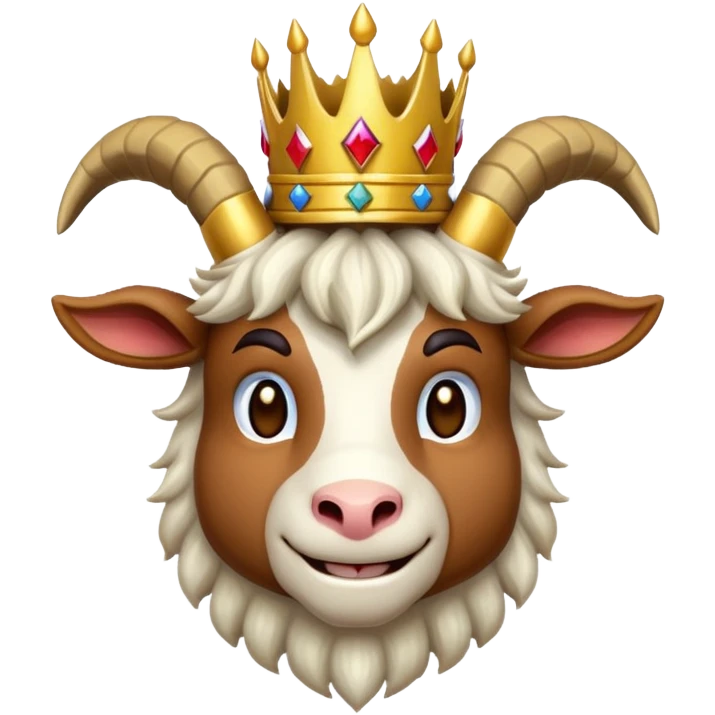 Goat king in Mario style pixel art emoji