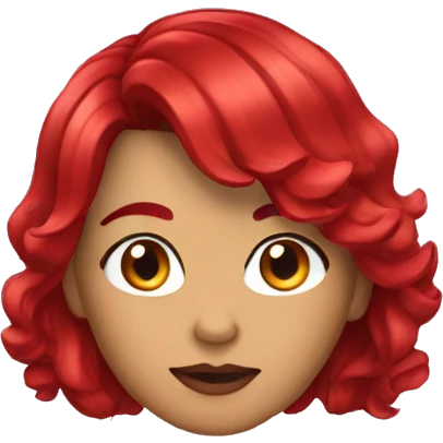 cabello rojo emoji