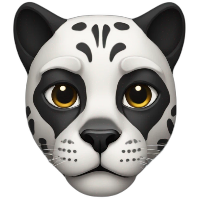 white black panther emoji