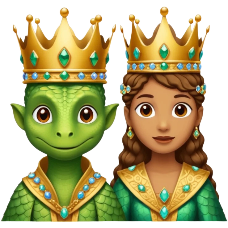 Lizard king and queen emoji